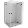 Mexen Lunar L Duo shower cabin with right hinged door 105 x 70 cm, transparent, black - 834L-105P-070L-70-00
