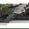 Mexen Mario Granitspüle 2-Becken 820 x 436 mm, schwarz gesprenkelt, schwarzer Siphon - 6504822000-76-B