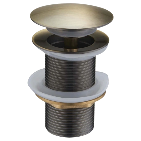 Mexen click-clack round plug, antique brass - 79910-40