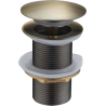 Mexen click-clack round plug, antique brass - 79910-40