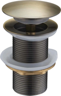 Mexen click-clack round plug, antique brass - 79910-40