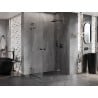 Mexen Lunar L Duo right-hinged shower cabin 85 x 75 cm, transparent, brushed gun gray - 834L-085P-075L-66-00