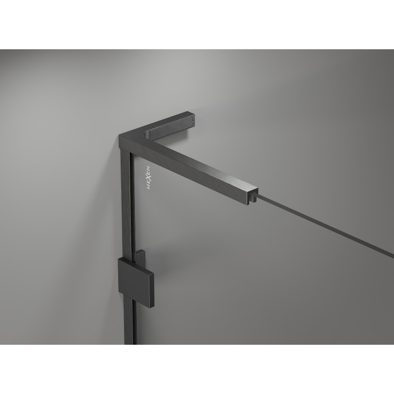 Mexen Lunar L Duo pravokotna tuš kabina, desna vrata 105 x 90 cm, prozorna, ščetkani gun sivi - 834L-105P-090L-66-00