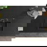 Mexen Milo granieten gootsteen 1-komerig 435 x 410 mm, zwart, zwarte sifon - 6505441000-77-B