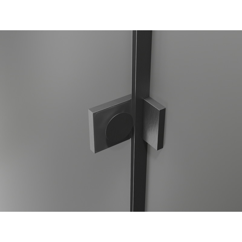 Mexen Lunar L Duo cabine de douche pivotante droite 115 x 70 cm, transparent, gun gray brossé - 834L-115P-070L-66-00