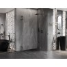 Mexen Lunar L Duo cabine de douche pivotante droite 115 x 70 cm, transparent, gun gray brossé - 834L-115P-070L-66-00