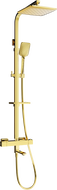 Mexen CQ62 Badewannen-Dusch-Set mit Regenduschkopf und Thermostatarmatur, gold - 779106295-50