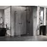 Mexen Lunar L Duo cabine de douche pivotante droite 115 x 110 cm, transparent, gris canon brossé - 834L-115P-110L-66-00
