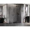 Mexen Lunar L Duo cabine de douche pivotante droite 115 x 110 cm, transparent, gris canon brossé - 834L-115P-110L-66-00