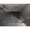 Mexen Lunar L Duo cabine de douche pivotante droite 115 x 110 cm, transparent, gris canon brossé - 834L-115P-110L-66-00