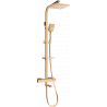Mexen CQ62 Wannen-Duschset mit Regendusche und Thermostatarmatur, Roségold - 779106295-60