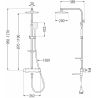Mexen CQ62 badkar- och duschset med regndusch och termostatblandare, gun gray borstad - 779106295-66