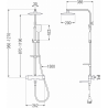 Mexen CQ62 ensemble baignoire-douche avec douche de tête et robinet thermostatique, graphite - 779106295-66