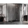 Mexen Lunar L Duo dušinurk, parempoolne, 105 x 85 cm, läbipaistev, harjatud vask - 834L-105P-085L-65-00