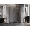 Mexen Lunar L Duo dušinurk, parempoolne, 105 x 85 cm, läbipaistev, harjatud vask - 834L-105P-085L-65-00