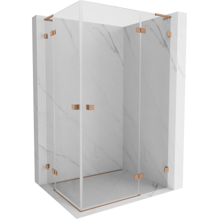 Mexen Lunar L Duo dušinurk, parempoolne, 105 x 85 cm, läbipaistev, harjatud vask - 834L-105P-085L-65-00