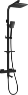 Mexen CQ62 Badewannen-Duschset mit Regenduschkopf und Thermostatarmatur, schwarz - 779106295-70