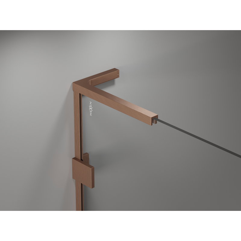 Mexen Lunar L Duo riets Duschkabinnescharnier riets 115 x 90 cm, transparent, gebierste Kofe - 834L-115P-090L-65-00