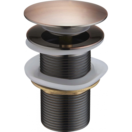 Mexen Klick-Klack-Abfluss rund, Antik Kupfer - 79910-45