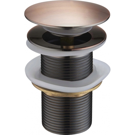 Mexen Klick-Klack Abflussstopfen rund, antikes Kupfer - 79910-45