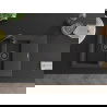 Mexen Gaspar Granitspüle 1,5-beckig mit Abtropffläche 737 x 475 mm, schwarz gesprenkelt, schwarzer Siphon - 6507731505-76-B