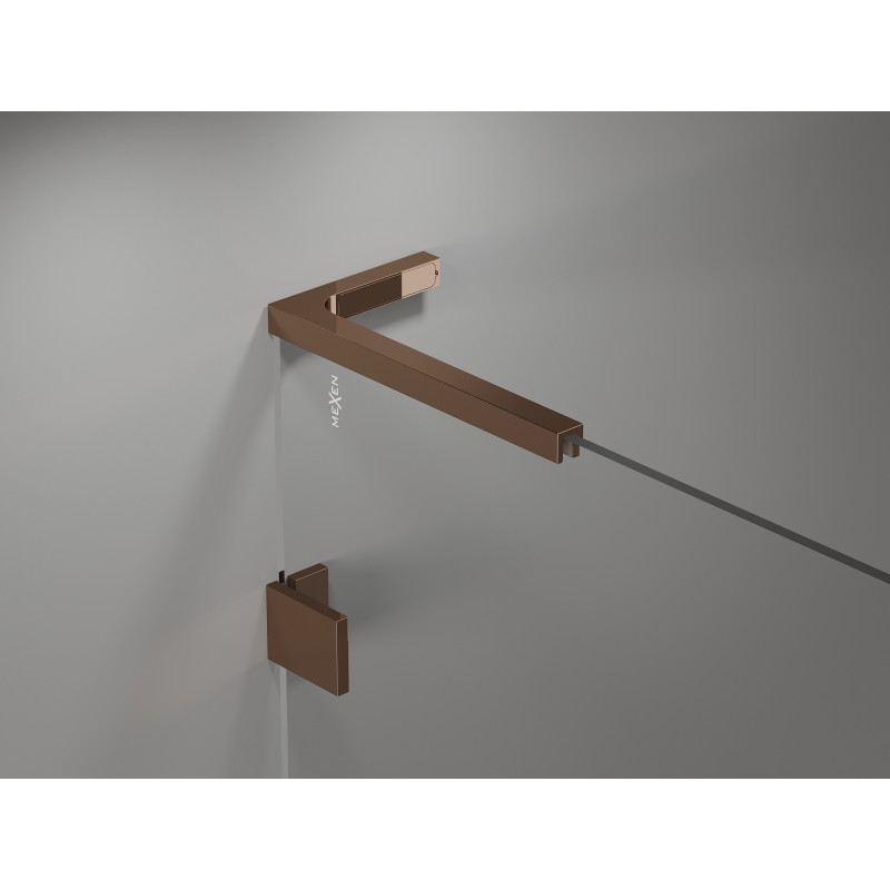 Mexen Lunar L Duo dušinurk avanev parem 105 x 85 cm, läbipaistev, roosa kuld - 834L-105P-085L-60-00