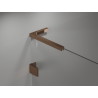 Mexen Lunar L Duo dušinurk avanev parem 105 x 85 cm, läbipaistev, roosa kuld - 834L-105P-085L-60-00