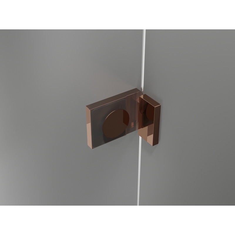 Mexen Lunar L Duo kabina prysznicowa uchylna prawa 110 x 70 cm, transparent, różowe złoto - 834L-110P-070L-60-00