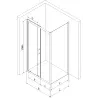 Mexen Apia cabinete de duche deslizante 90 x 70 cm, transparente, preto - 840-090-070-70-00