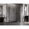 Mexen Lunar L Duo parempoolne pöörduksedega dušinurk 110 x 90 cm, läbipaistev, roosa kuld - 834L-110P-090L-60-00