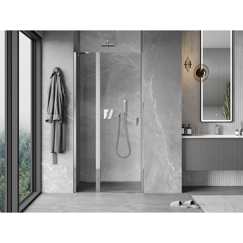 Mexen Mist drzwi prysznicowe uchylne 90 cm, transparent, chrom - 8A4-090-000-01-00