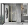 Mexen Mist portes de douche pivotantes 75 cm, transparentes, dorées - 8A4-075-000-50-00