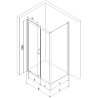 Mexen Apia schuifdouche 130 x 70 cm, transparant, zwart - 840-130-070-70-00