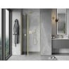Mexen Mist 85 cm pivot shower door, transparent, brushed gold - 8A4-085-000-55-00