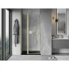 Mexen Mist 90 cm Hinged Shower Door, Transparent, Brushed Gold - 8A4-090-000-55-00