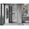 Mexen Mist 115 cm pivot shower door, transparent, black - 8A4-115-000-70-00