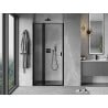 Mexen Mist left hinged shower door 70 cm, black frame, black - 8A4-070-000-70-70-L