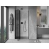 Mexen Mist dušiukse vasakpoolne 75 cm, must raam, must - 8A4-075-000-70-70-L