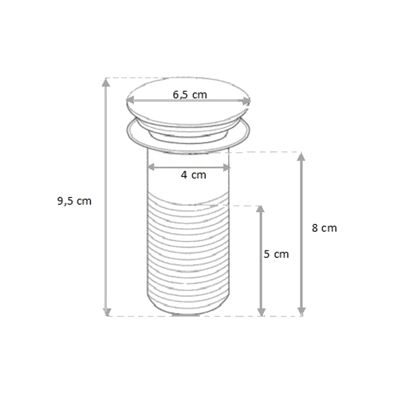 Mexen bouchon clic-clac rond, noir - 79910-70
