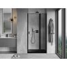 Mexen Mist 80 cm Right-Hand Pivot Shower Door, Black Frame, Black - 8A4-080-000-70-70-P