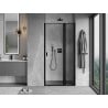Mexen Mist right hinged shower door 90 cm, black frame, black - 8A4-090-000-70-70-P