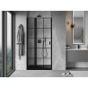 Mexen Mist left hinged shower door 80 cm, black grid, black - 8A4-080-000-70-77-L