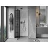 Mexen Mist left hinged shower door 80 cm, black grid, black - 8A4-080-000-70-77-L
