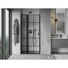 Mexen Mist porte de douche pivotante gauche 100 cm, grille noire, noir - 8A4-100-000-70-77-L