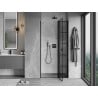 Mexen Mist drzwi prysznicowe uchylne prawe 70 cm, czarna kratka, czarne - 8A4-070-000-70-77-P