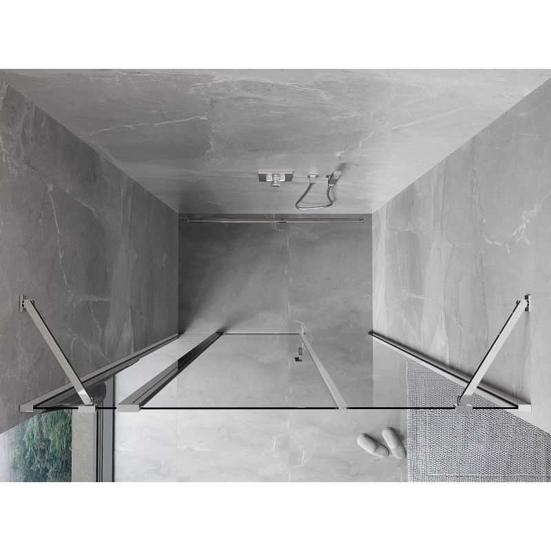 Mexen Mist porte de douche pivotante 120 cm, transparent, chrome - 8A4-120-001-01-00