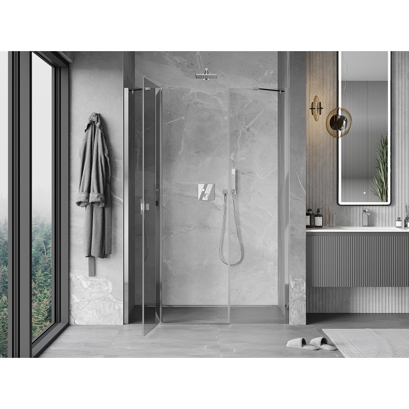 Mexen Mist pöörduksed dušiuks 120 cm, läbipaistev, kroom - 8A4-120-001-01-00
