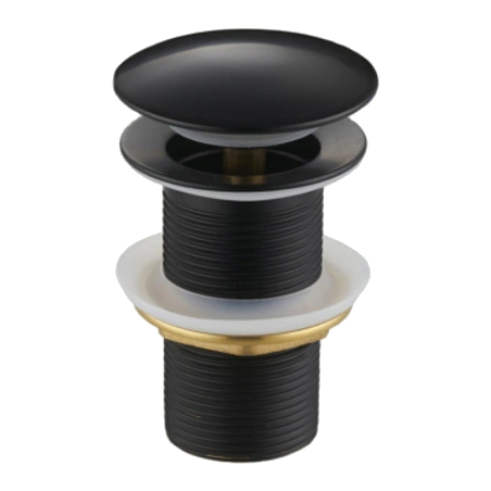 Mexen Klick-Klack-Abflussstopfen rund, schwarz - 79910-70