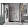 Mexen Mist 135 cm Hinged Shower Door, Transparent, Brushed Copper - 8A4-135-001-65-00