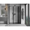 Mexen Mist 125 cm Right Hinged Shower Door, Black Frame, Black - 8A4-125-001-70-70-P